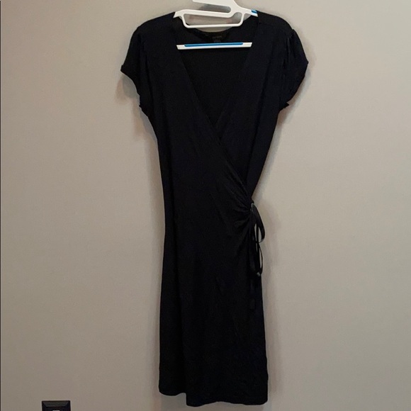 Express Short Sleeve Tie Wrap Dress - Picture 1 of 4